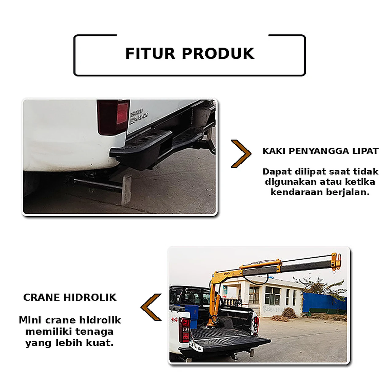 Fitur dan pemasangan Mini Truck Crane HY08Z4