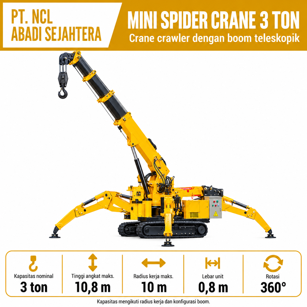 Foto utama NCL Industrial Spider Crane 3 Ton