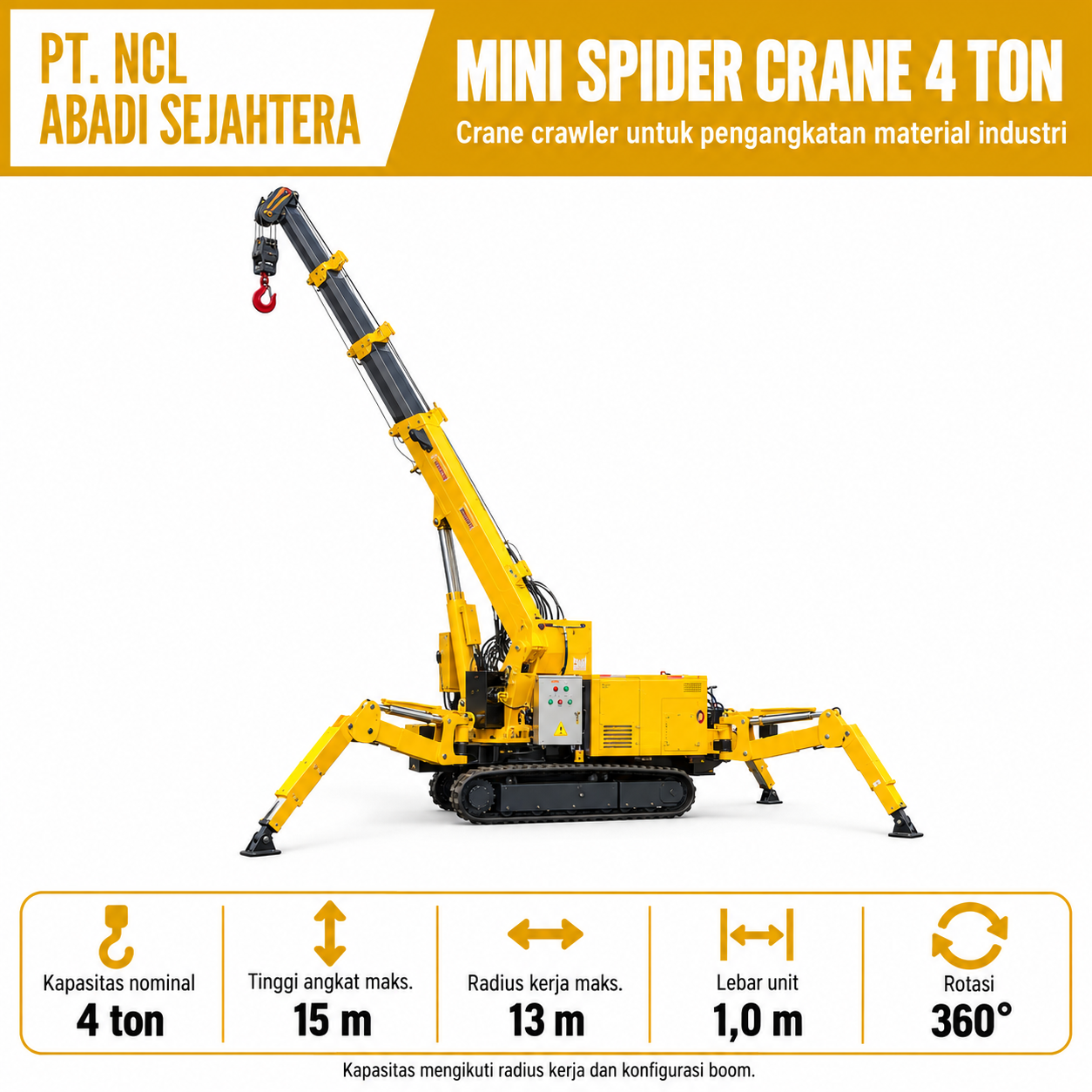 Foto utama NCL Industrial Spider Crane 4 Ton
