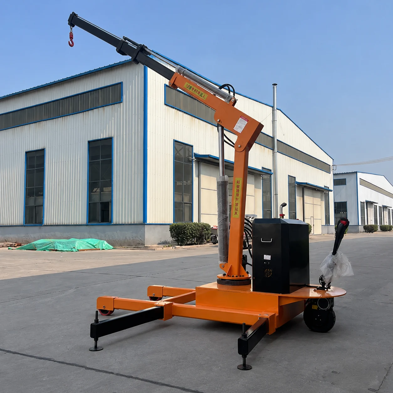Mini Crane Mobile 1 Ton Full Electric 180° — Dokumentasi produk — tampak samping unit
