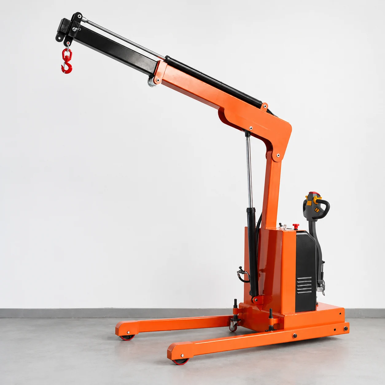 Mini Crane Mobile 1 Ton Full Electric Non-Rotasi — Dokumentasi produk — unit non-rotasi tampak samping